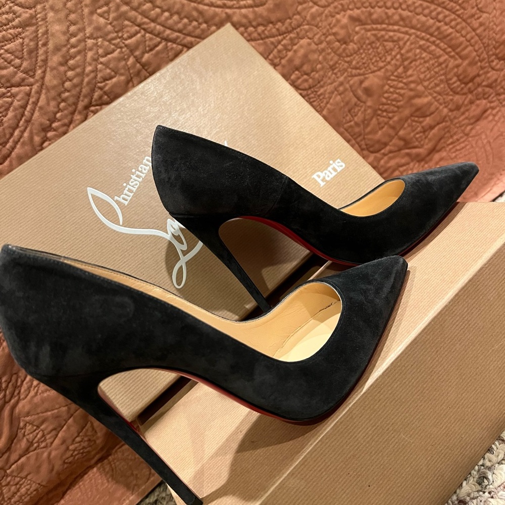 Christian Louboutin So Kate 120 Veau Velours - Charbon - Picture 4 of 9